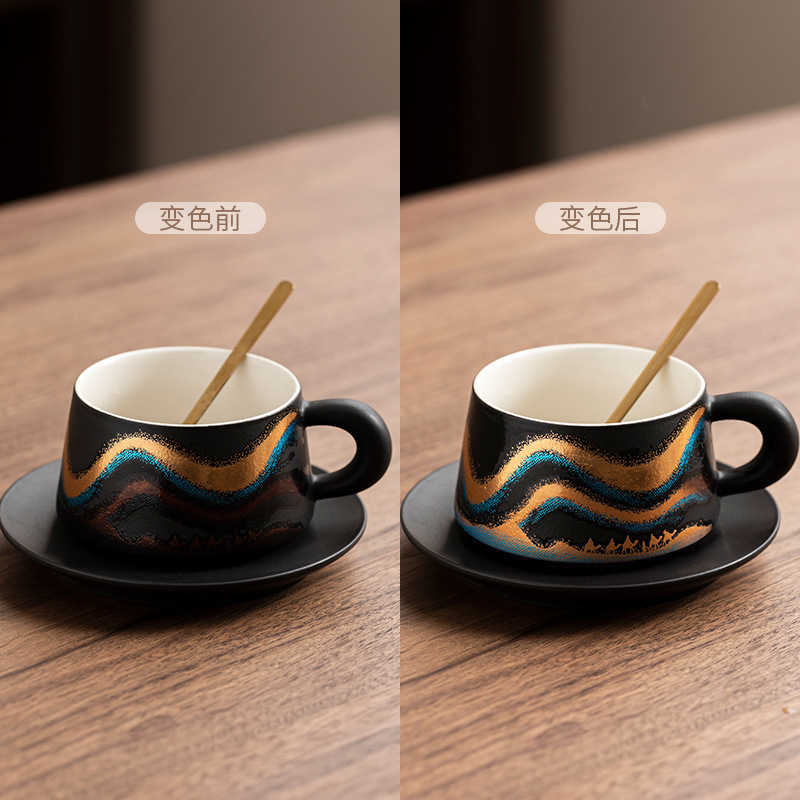 高颜值下午茶咖啡杯陶瓷杯马克杯送礼咖啡杯拉花杯活动礼品情侣杯|undefined