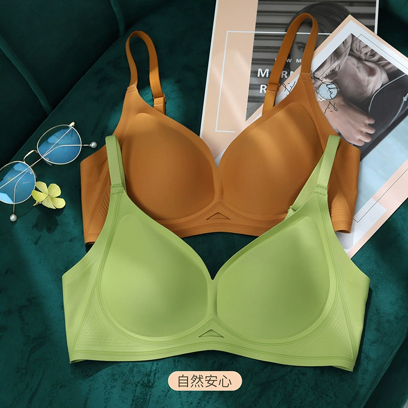 Новый женский бюстгальтер с мягкой поддержкой, эффектом пуш-ап, против провисания, тонкий, дышащий, бесшовный, оптом.