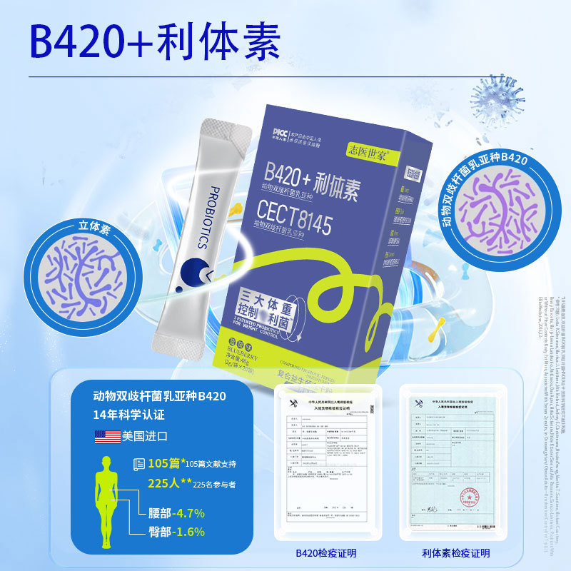Complex Intestinal Probiotics - Three Weight Control Probiotic Freeze-dried Powders Litesse B420 Probiotic Dropshipping