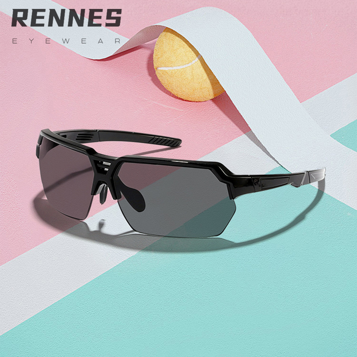 Nuevas gafas de sol de protección solar a prueba de viento de ciclismo al aire libre de medio marco transfronterizo para niños Gafas personalizadas para niños y niñas