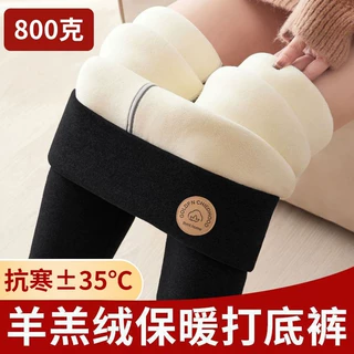 北方特厚800克羊羔绒打底裤女冬加绒加厚外穿大码高腰超厚保暖裤