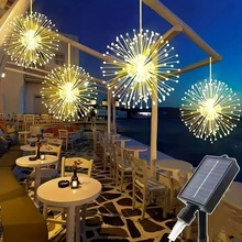 太阳能爆炸满天星铜线彩灯Solar fireworks lamp