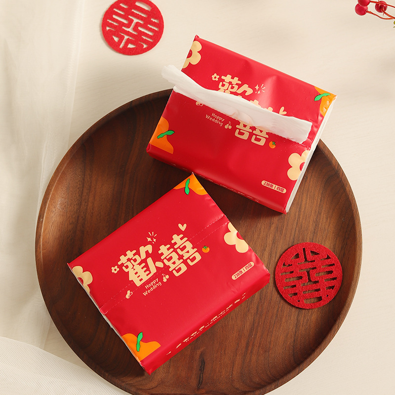 結婚用品大全紙巾抽紙婚慶餐巾紙訂婚整箱婚禮婚宴喜慶新郎品準備