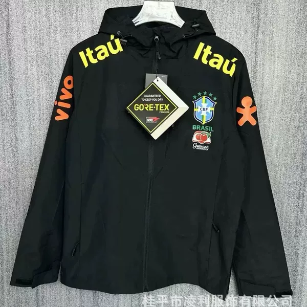 Brazilian team Neymar's same style windproof and waterproof jacket, thin sports jacket for men and women, suitable for spring and autumn, wholesale