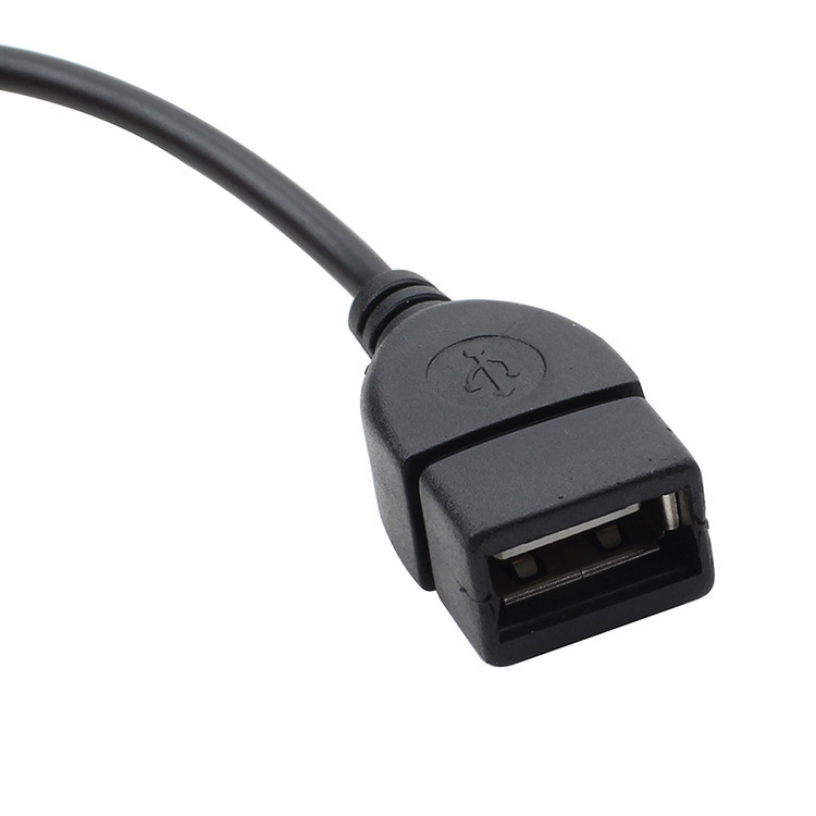 Car AUX audio cable 3.5mm to USB card reader mobile phone U disk car OTG audio cable car conversion cable 3