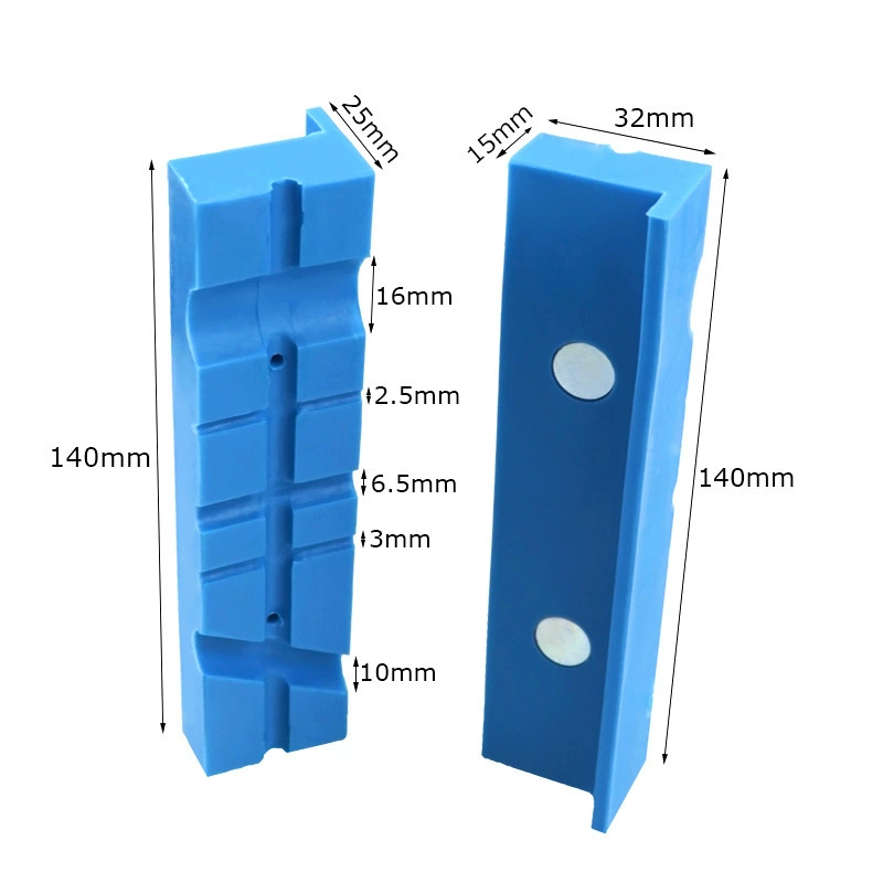 Настольная тискосая защитная полоска Противоскользящий защитный чехол универсальная плоскогубка противоскользящая прокладка V-образная канавка мягкая зажимная арматура