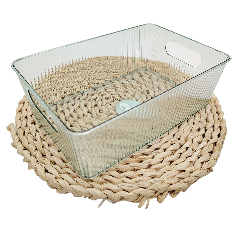I2450 8075 PET caja de almacenamiento transparente caja de almacenamiento de escritorio de papelería de plástico 3 yuanes al por mayor