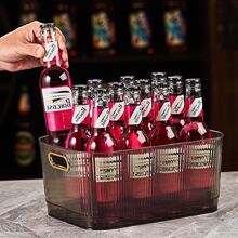 小号商用啤酒筐 收纳框酒吧KTV酒水提篮塑料箱上酒篮子手提篮家用