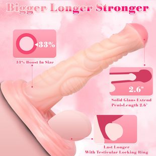 Men's Super-simulation Dilapis Cover for Increasing Growth Silicone Mace Hollow Penis Cover for Adult Sex Products