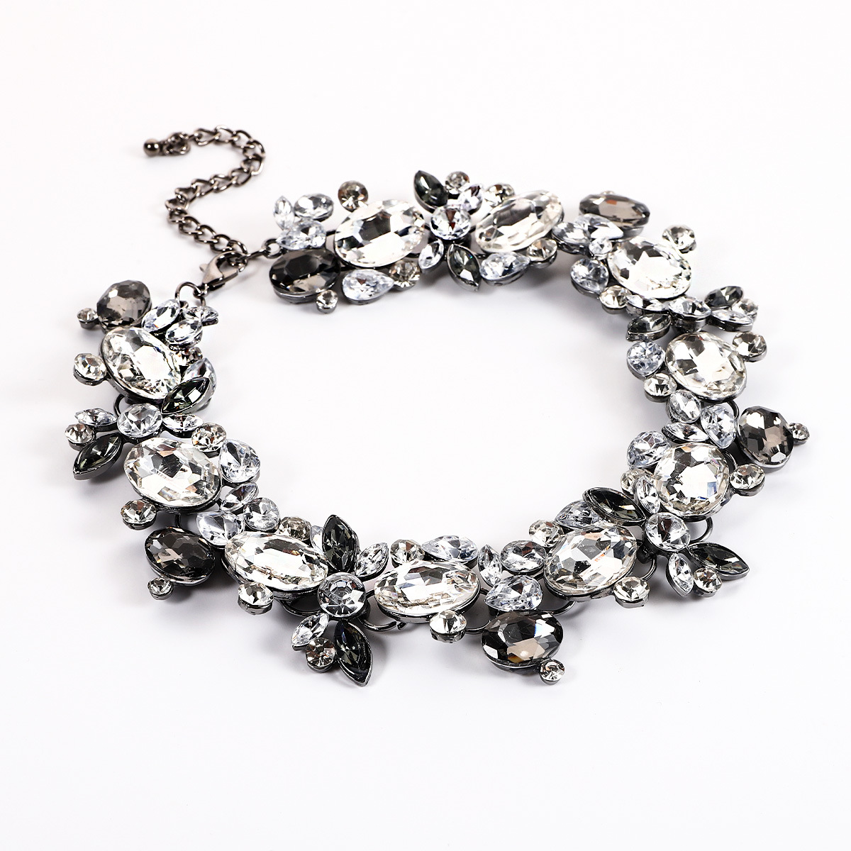 1 Piece Retro Oval Alloy Rhinestone Womenu0027S Necklace