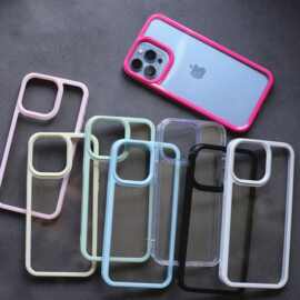 适用苹果17promax凹槽壳iphone16/15pm糖果色滴胶奶油胶素材手机