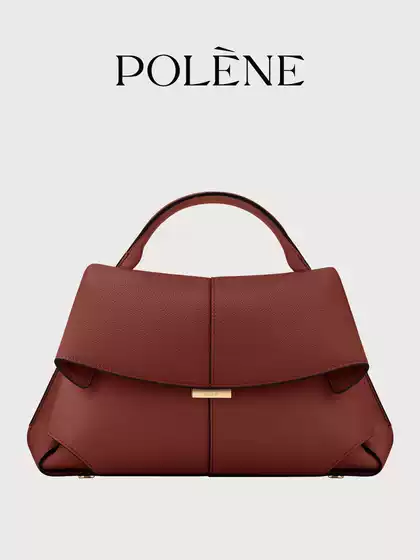 French Niche Polene New Smile Bag High-end Pleated Bag Women's Handbag Crossbody Leather Women