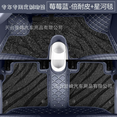 Galaxy Carpet Car Floor: Modelə uyğun ayaqaltı - berry-blue-double-layer-version
