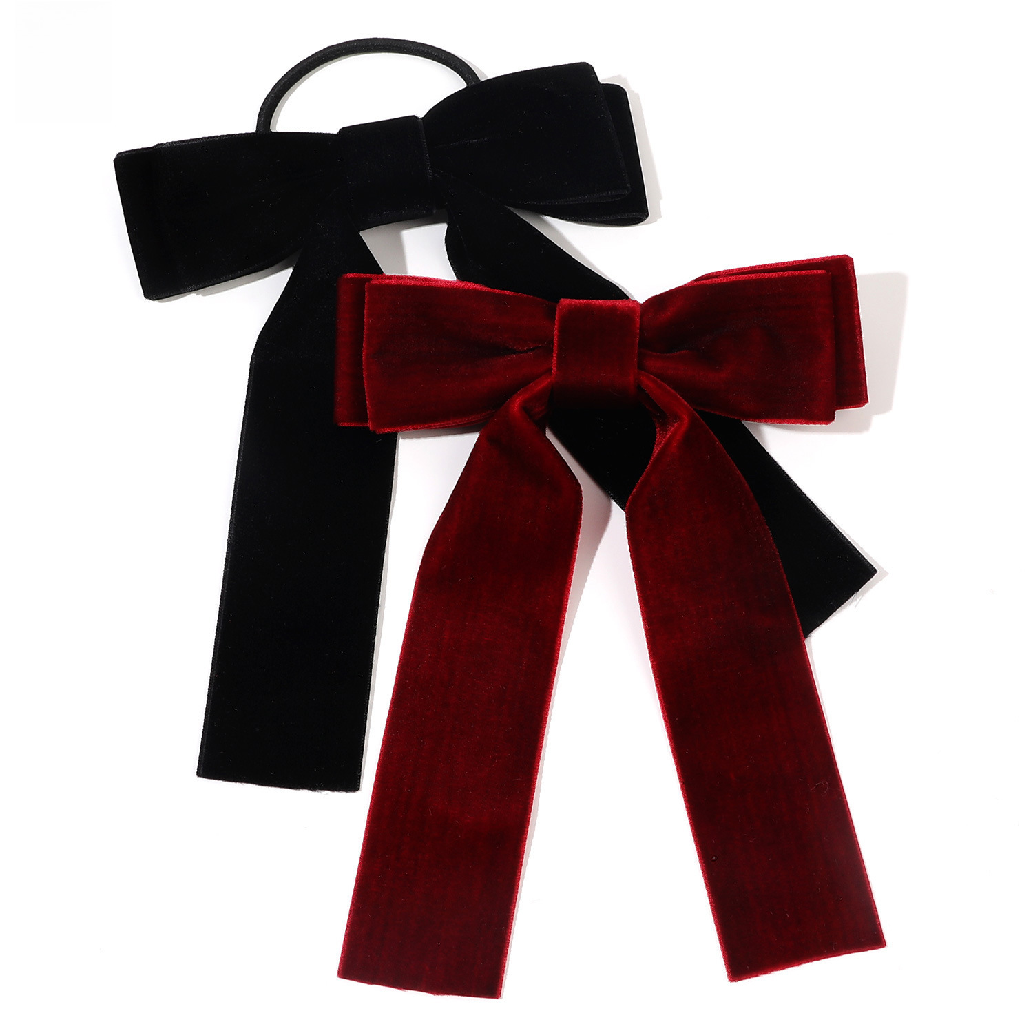 Qiyue bogen haarnadel Südkorea band stirnband samt einfache entenschnabel clip weibliche krawatte haar zubehör großhandel_voghion.com