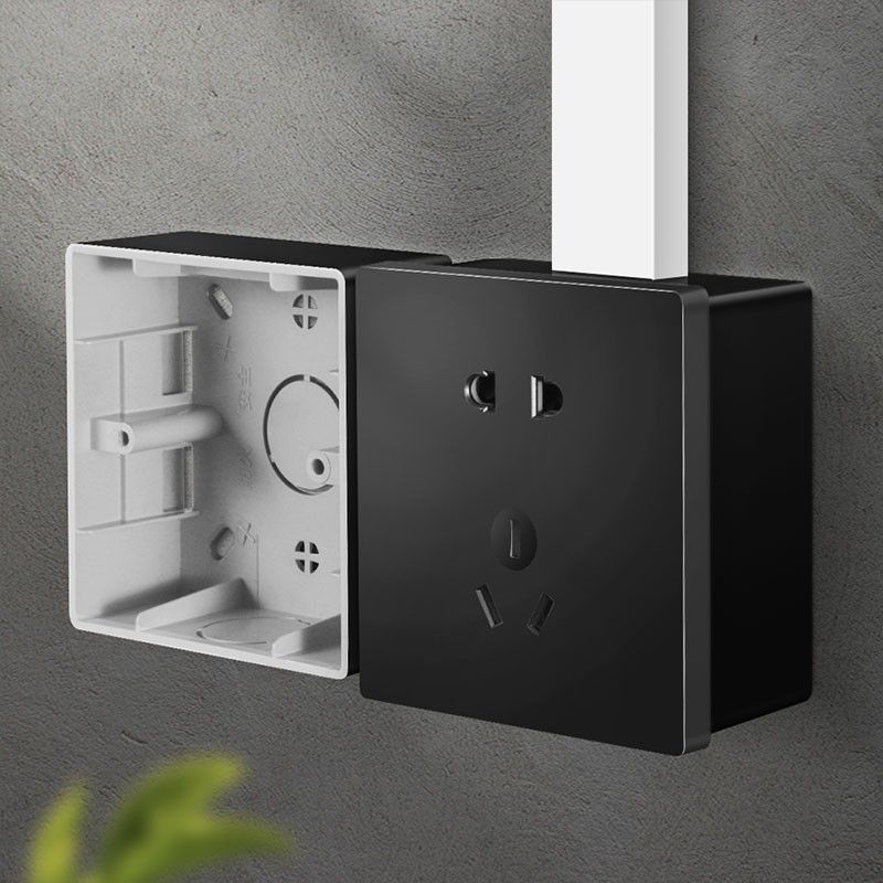 Thickened Model 86 Surface-Mounted PVC Base Box for Wall Switch and Socket Junction Box in White/Gold/Gray/Black