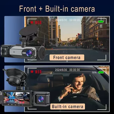 simultaneous recording of the front, interior, Driving recorder