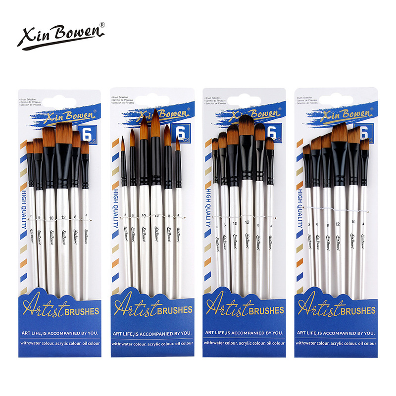 Xinbowen ナイロンブラシアクリルガッシュ水彩油絵ブラシアート学生特別な手描きブラシ卸売|undefined