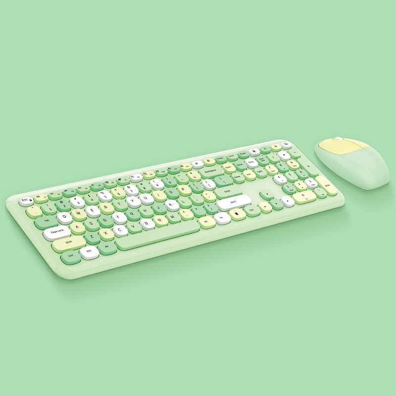 Mofiモイブ666ワイヤレスキーボードのマウスセット女の子かわいいチョコレート無限カラーキーボード|undefined