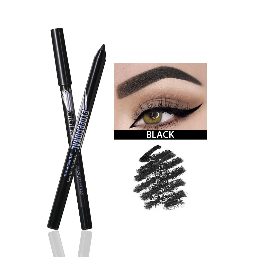 GIGIROSE small plastic stem eyeliner pen has a rich color, dries quickly, is water-resistant, sweat-resistant and not easy to smudge undefined
