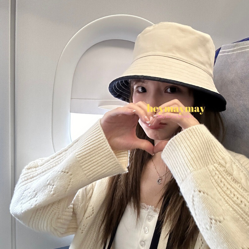 heymaymay ‘小牛津’复古牛仔渔夫帽盆帽双面戴春夏女款2025新款|undefined