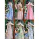 Hangzhou Sijiqing Women's Clothing 2024 New French Style Dress Women's Summer Waist Long Skirt Pure Desire Style Wholesale