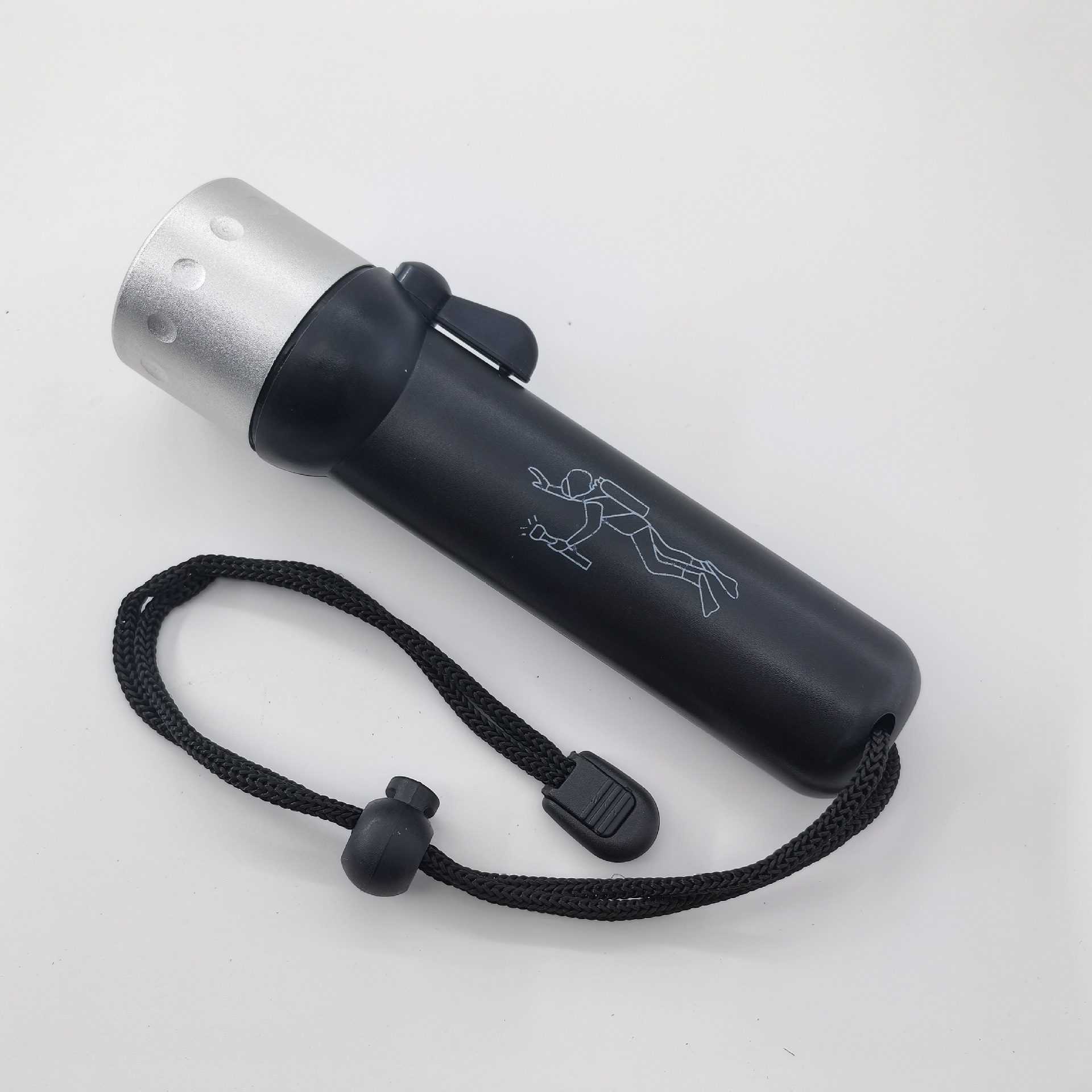 Linterna de buceo resistente al agua con batería seca, luz potente para pesca y lluvia intensa