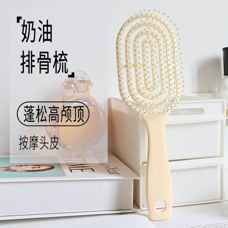 家庭用ヘアカーラーコーム、男女兼用エアクッションマッサージコーム、骨型コーム、インナーバウンドスタイリング、ヘアスタイリング用円筒型ローラーコーム|undefined