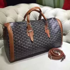 New Factory-Direct Large-Capacity Travel Duffel Bag with Letter & Dog Tooth Pattern, Shoulder, Hand & Crossbody
