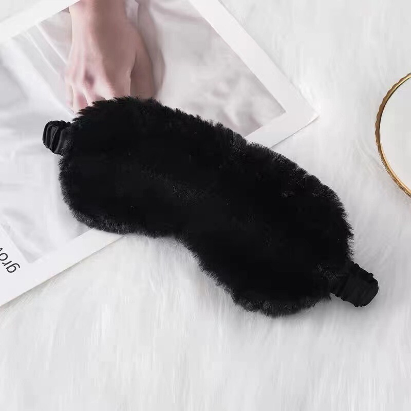 シンプルで可愛い純色のぬいぐるみシミュレーション糸アイマスク睡眠専用遮光アイマスク|undefined
