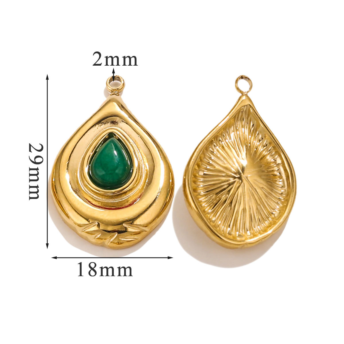 Acero inoxidable gota de agua Europa y América accesorios colgante de piedra natural DIY collar pendientes accesorios transfronterizos al por mayor