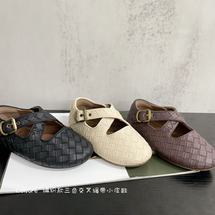 Casual Pure Color Kidsren's Casual Versatile Upper Woven Decoration 2025 Early Autumn Girls' Flats Flats