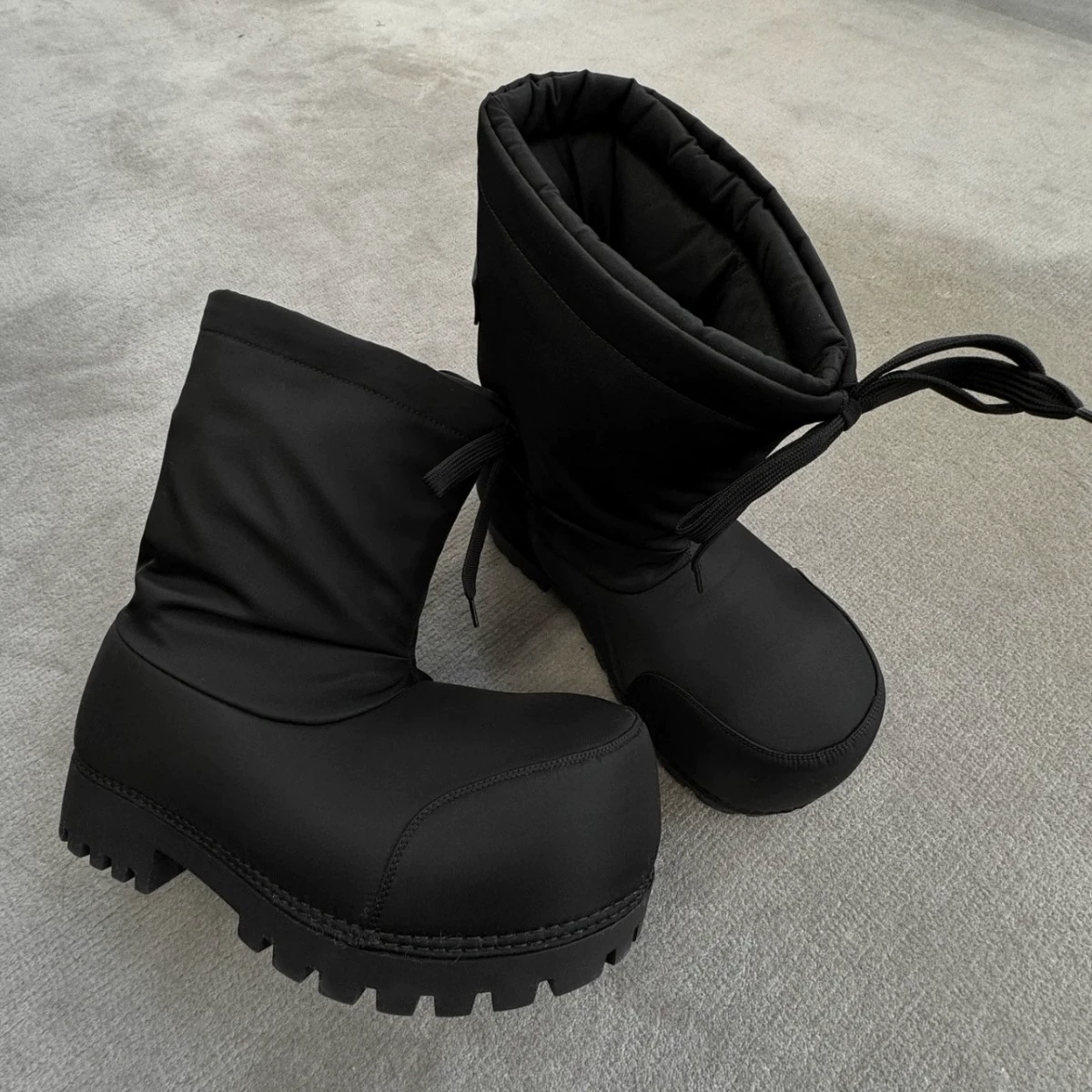 Fleece ski winter high low boots platform for leisure
