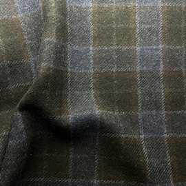 蓝色格子小香风面料设计师服装面料裁缝衣服布料外套西装大衣面料