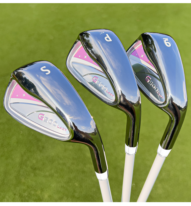 Bộ 6 gậy sắt golf nữ PGM-G500 inox 7, mặt đập siêu mỏng — Bộ 6 gậy sắt (cán carbon cấp L) hồng san hô LTG079, Bộ 6 gậy sắt (cán thép) hồng san hô LTG079, Bộ 6 gậy sắt (cán carbon cấp L) trắng tím LTG079, Bộ 6 gậy sắt (cán thép) trắng tím LTG079 chi tiết 19