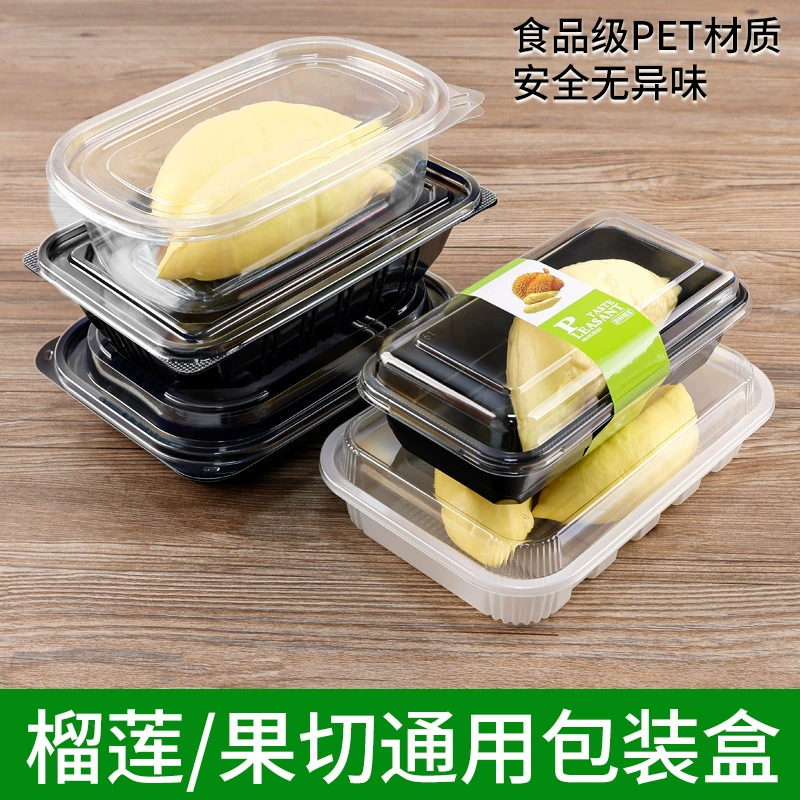 Одноразовая коробка для упаковки мяса дуриана Герметичная коробка для упаковки джекфрута с нарезкой фруктов прозрачная пластиковая коробка для пищевых продуктов