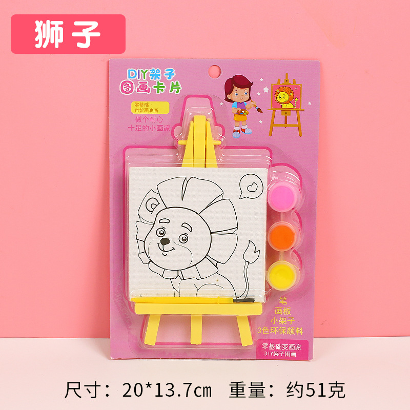 Caricatura infantil DIY tablero de dibujo pintado graffiti pintado tablero de pintura estante de escritorio juguetes al por mayor