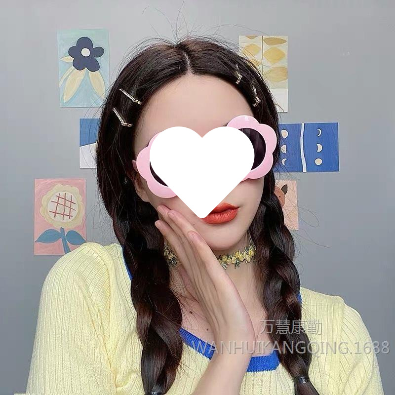 【핑크】꽃 안경