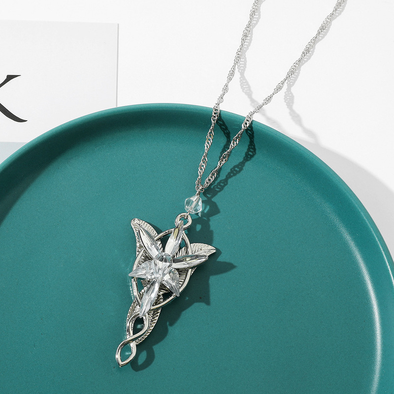 Film and Television Peripherals Lord of the Rings the Lord of the Rings the Star of Twilight Resin Necklace Elf Princess Cos Pendant Fashion Commuting