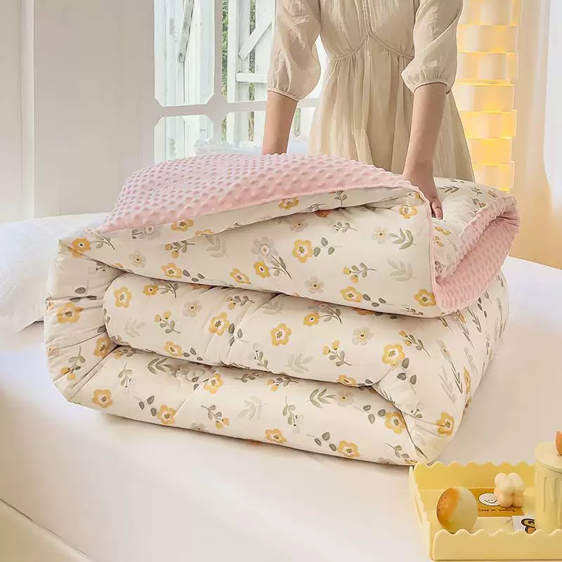 2025 новая Class A knitted cotton baby velvet beans quilting в весну и осень, соевые хлопок осень и зима