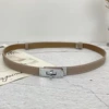 Light khaki silver buckle