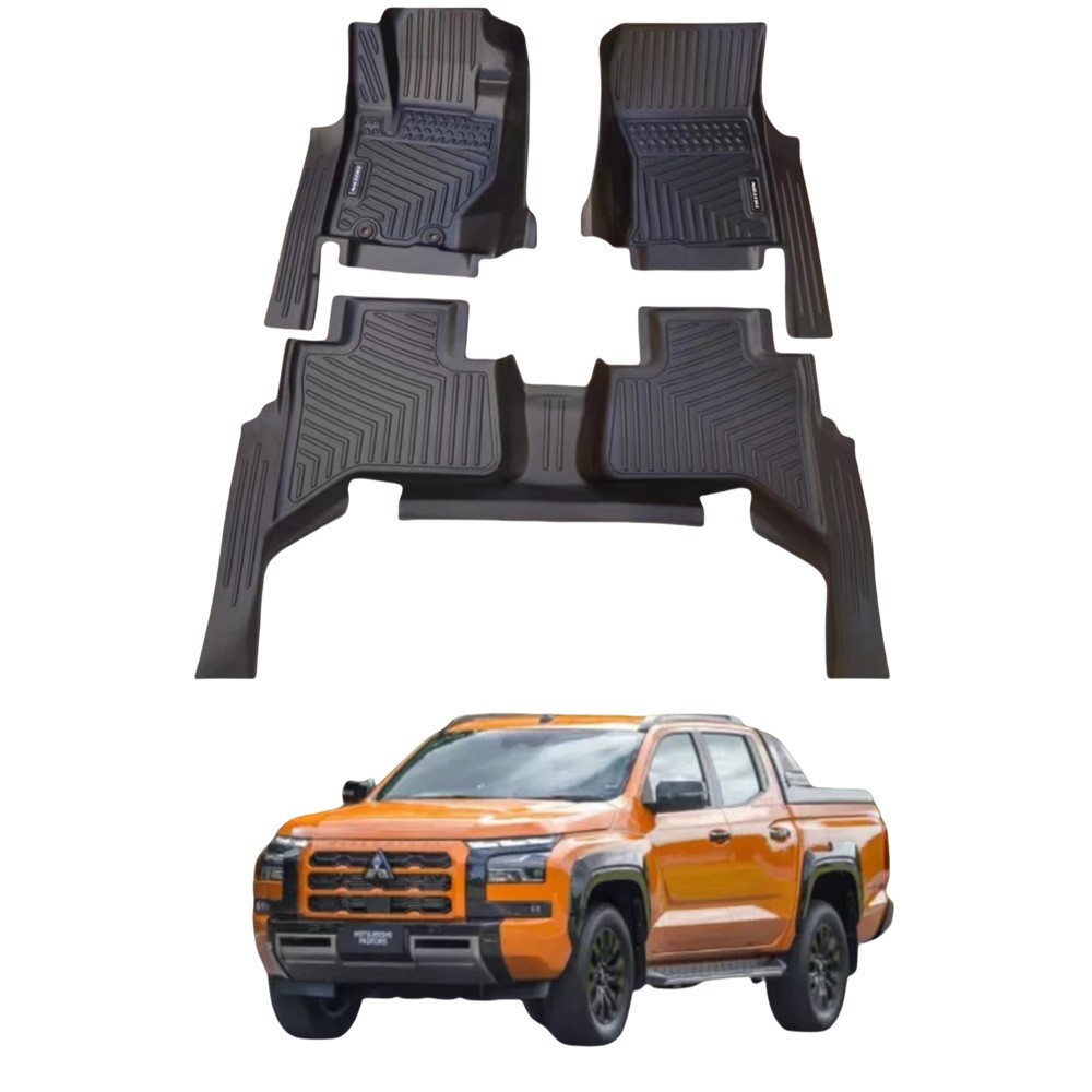 Aplicable a 2024 transfronterizo Mitsubishi L200 flip-over umbral de cobertura completa para automóviles especiales personalizados almohadillas de pie TPE