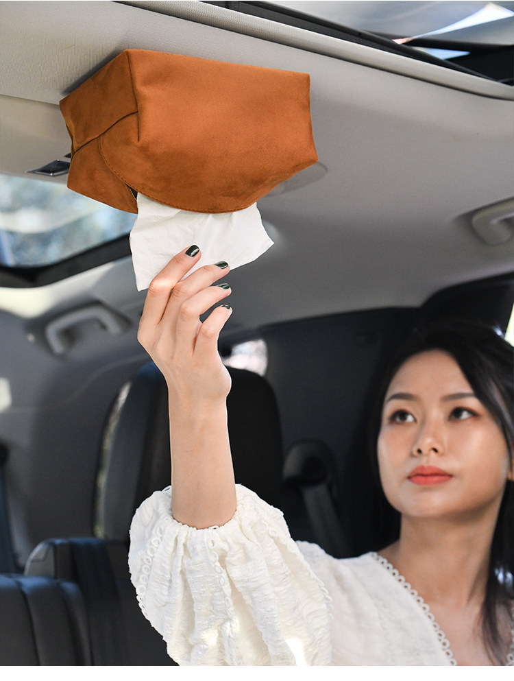 Cross-Border Tk Amazon Car Tissue Box with Magnetic Attachment for Car Ceiling, High-End and Simple Design, Suitable for Aito, Nio, and Im Motors