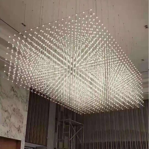 Light Cube Hotel Villa Large Lobby Firefly Chandelier Restaurant Showroom Creative Lighting Personal Art Lamp