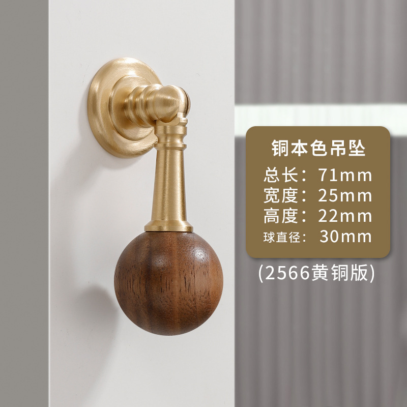 黄铜柜门拉手现代简约新中古风单孔金色橱柜抽屉鞋柜法式衣柜把手|undefined