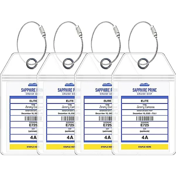 In stock cruise label card sleeve cross-border Amazon hot sale 4 transparent card sleeve 4 wire ring pack OPP bag