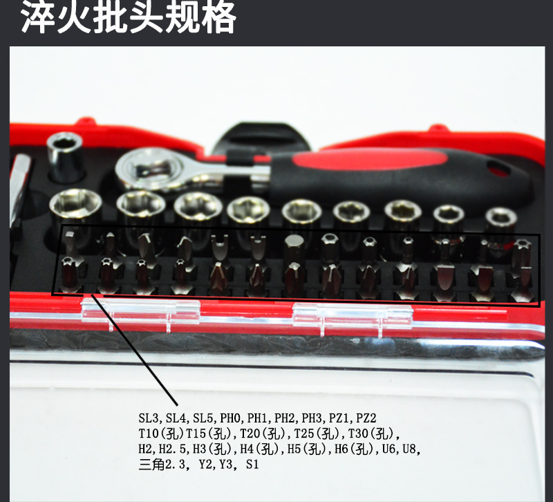 Carbon Steel Socket Set with Ratchet Wrench Gift Box Batch Set Car Home Multi-Function Tool Set