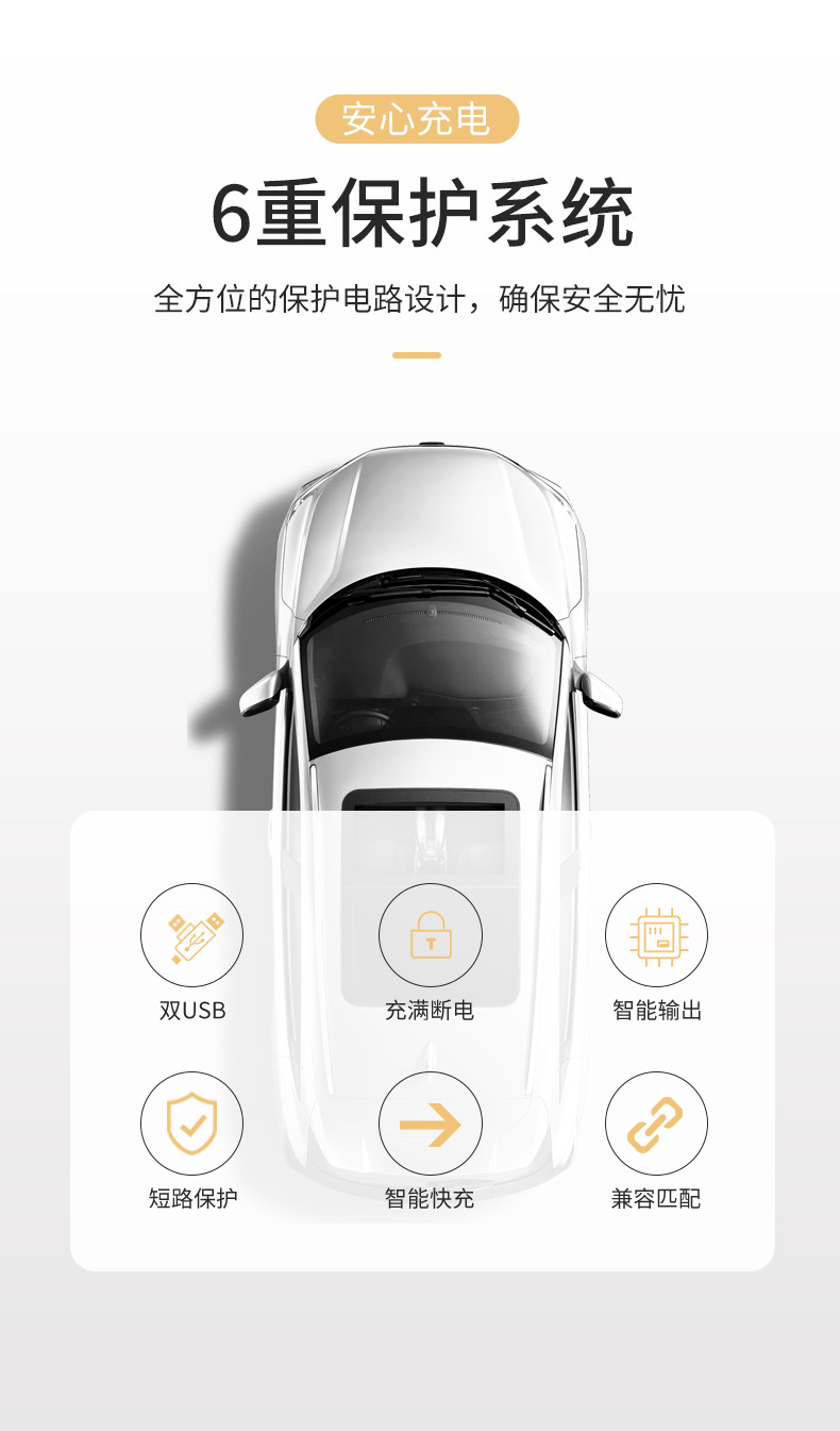Car Charger New Model Dual 100W Super Fast Charging Multifunctional Cigarette Lighter Mini Hidden Pull Tab