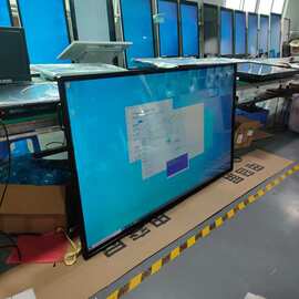 特惠75寸4k壁挂红外触控一体机/高亮防眩ops结构/单双系统四等边