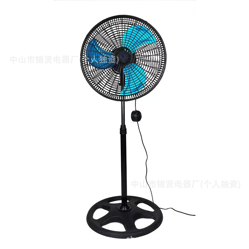 Ventilador eléctrico, ventilador de pie, oscilante, transfronterizo, ventilador de pie con aspas de malla de plástico de 18 pulgadas, vertical, alta potencia de viento, ventilador eléctrico industrial.