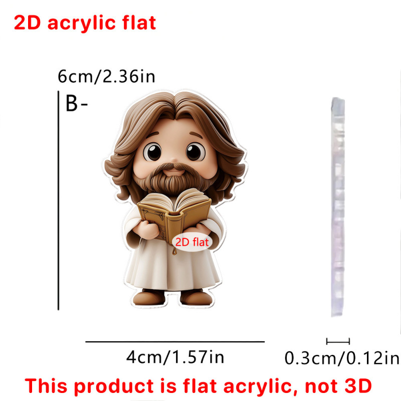 外国貿易の新しい読書とひげを生やした羊のキャラクターのフラットキッチン装飾アクリル磁気冷蔵庫マグネット|undefined